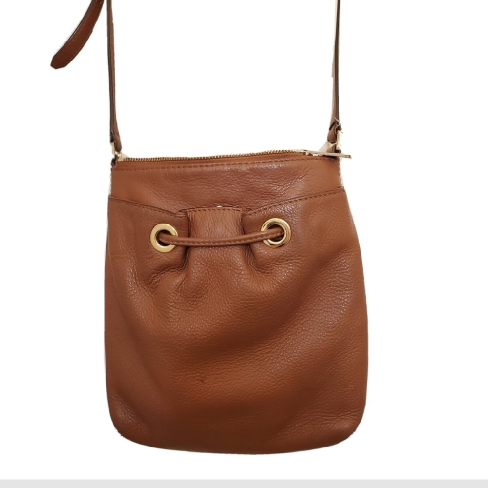 Michael Kors Medium Shoulder Crossbody Bag Cognac/Luggage tan brown adjustable